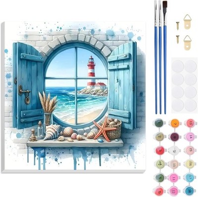 DIY Malen nach Zahlen Set 30x30cm Leinwand für Erwachsene Wohndeko