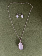Mother Of Pearl Locket And Earrings