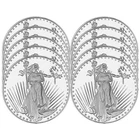 Lot of 10 - 1 Troy oz Saint Gaudens Design .999 Fine Silver Round