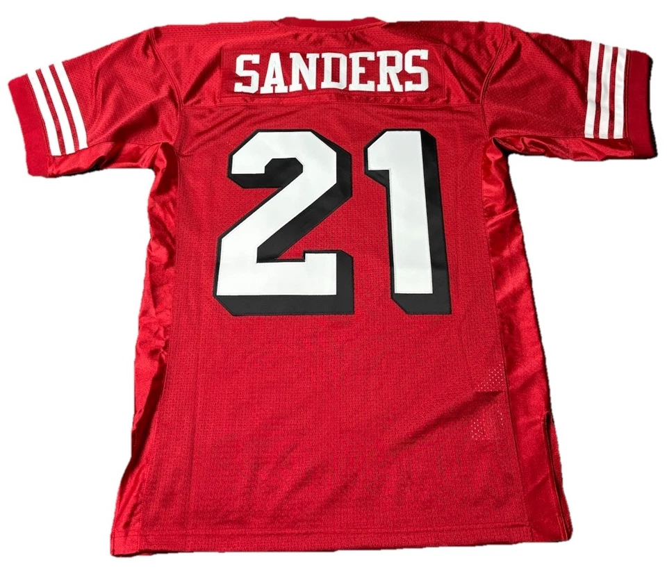 CAMISETA MITCHELL & NESS AUTÉNTICA DEION SANDERS L SAN FRANCISCO 49ERS $300 NUEVA CON ETIQUETAS Foto 3 de 4
