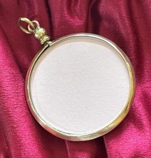 Large Vintage Antique 9ct Rolled Gold Glass Photo Memorial Locket Keepsake