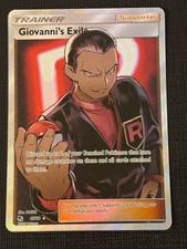 2019 POKEMON HIDDEN FATES GIOVANNI'S EXILE 67/68 ULTRA RAREFULL ART TRAINER HOLO