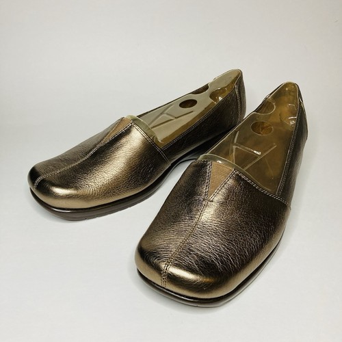 Aerosoles Fabrication Damengröße 11 W Slipper Bronze Leder Halbschuhe Metallic - Bild 3 von 11