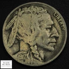 1917 S Buffalo Nickel 5C (Highly Sought Key Date San Francisco Mint!)