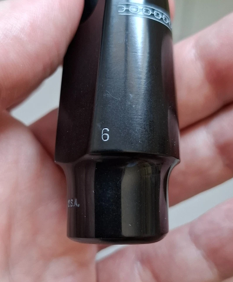 Boquilla de saxofón alto Otto Link 6 Early Babbitt de 1970 Foto 4 de 4