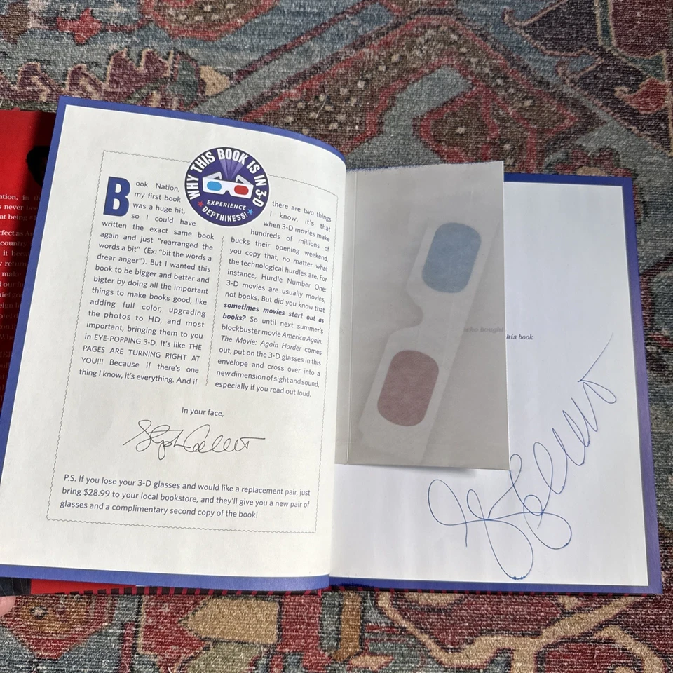SIGNED America Again by Stephen Colbert (2012, HC) FIRST EDITION w/3-D GLASSES Foto 4 de 4