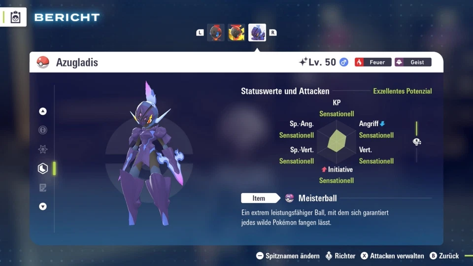 NINTENDO Shiny Azugladis - 6IV/DV - Pokemon Legenden ZA - Legends ZA