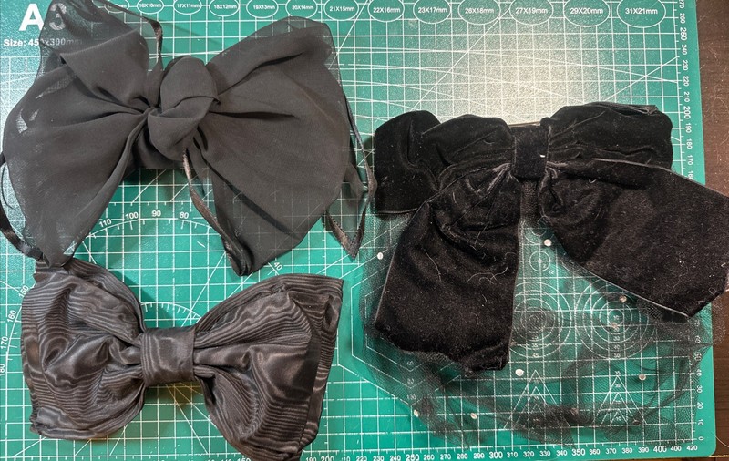 8 Inch Extra Large Grosgrain Knot Hair Bow With Clip for Girls X3 Vintage