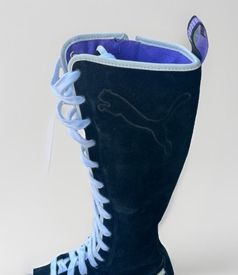 Rare* Puma Dr. Clyde Knee-High Sneaker Boots Lace-Up Zip Speedcat