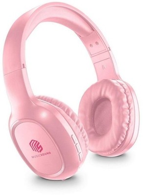 Cellularline Music Sound Bluetooth Kopfhörer BASIC On-Ear Headset Pink Rosa