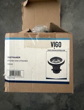 VIGO VGSTRAINER Chrome Kitchen Sink Basket Strainer 4-1/2  Open Box Complete