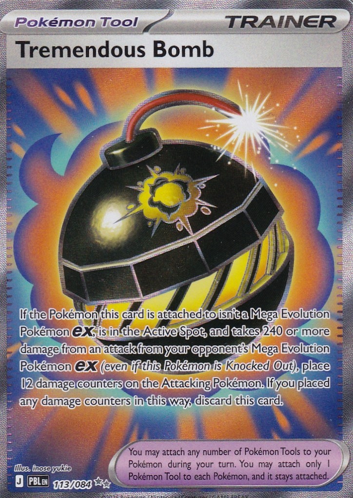 Tremendous Bomb 113/084 - Ultra Rare - Pitch Black - Pokemon TCG