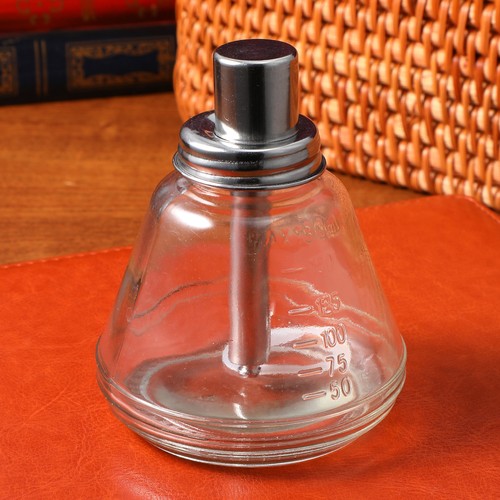 2 Pack Push Glass Bottle Dispenser with Pump Small Empty Alcohol Bottles down - Picture 8 of 11