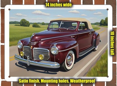 Metal Sign - 1941 Plymouth 1 Oil Painting - 14x10