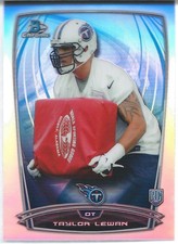2014 Bowman Chrome REFRACTOR TAYLOR LEWAN ROOKIE Michigan Wolverines Tenn Titans