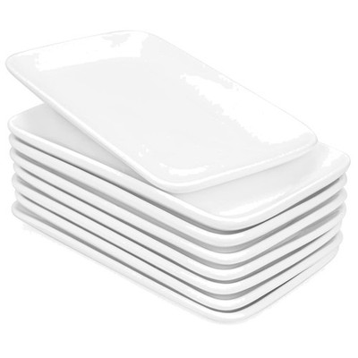 Set of 8 Elegant 8 Inch Porcelain Serving Platters | Perfect for All Occasions