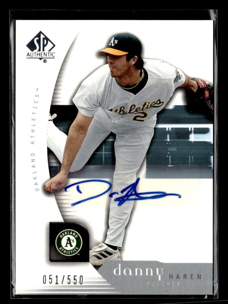 2005 Upper Deck SP Collection Danny Haren SP Signatures Auto /550 Oakland FX1410