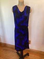 New $98. T-Tahari size small blue  black sleeveless dress