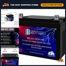 12V 320 CCA Rechargeable AGM Battery - High Rate, Nut Bolt Terminal, SLA Power