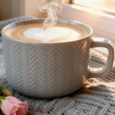 XXL Große Suppentasse mit grauem Griff aus Keramik 700ml Jumbo Teetasse Kaffe...