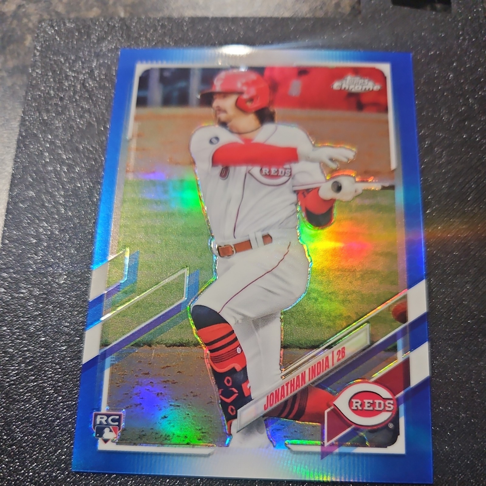2021 Topps Chrome Update Target Blue Refractor 152/199 Jonathan India #USC74