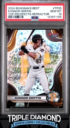 2024 Bowman's Best #TP25 Konnor Griffin Top Prospects Refractor PSA 10 BNB151