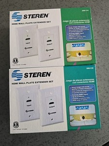 Steren 526-119WH HDMI Over Cat5e Wall Plate Extender Transmitter & Receiver New