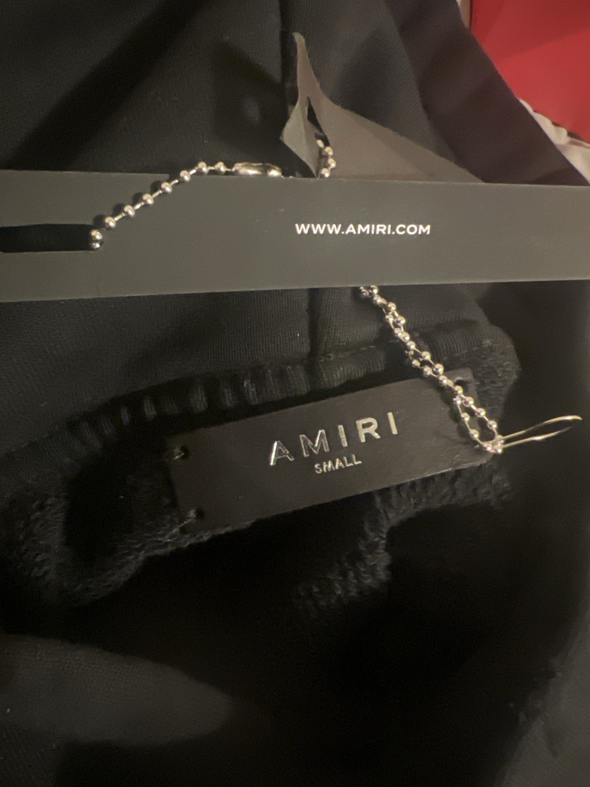 AMIRI Bandana Appliqué Hoodie Orange Black Sz Small image 2