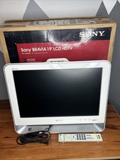 Sony Bravia KDL-19M4000 19" HD LCD TV White/Silver with Remote TESTED WORKING