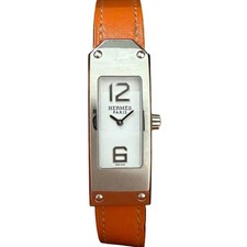 HERMES Kelly 2 Double Tour KT1.210 Silver Case Size 15mm Used Watch #21021