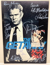 Steve McQueen The Getaway Movie Program Cast Signed Sam Peckinpah Al Lettieri