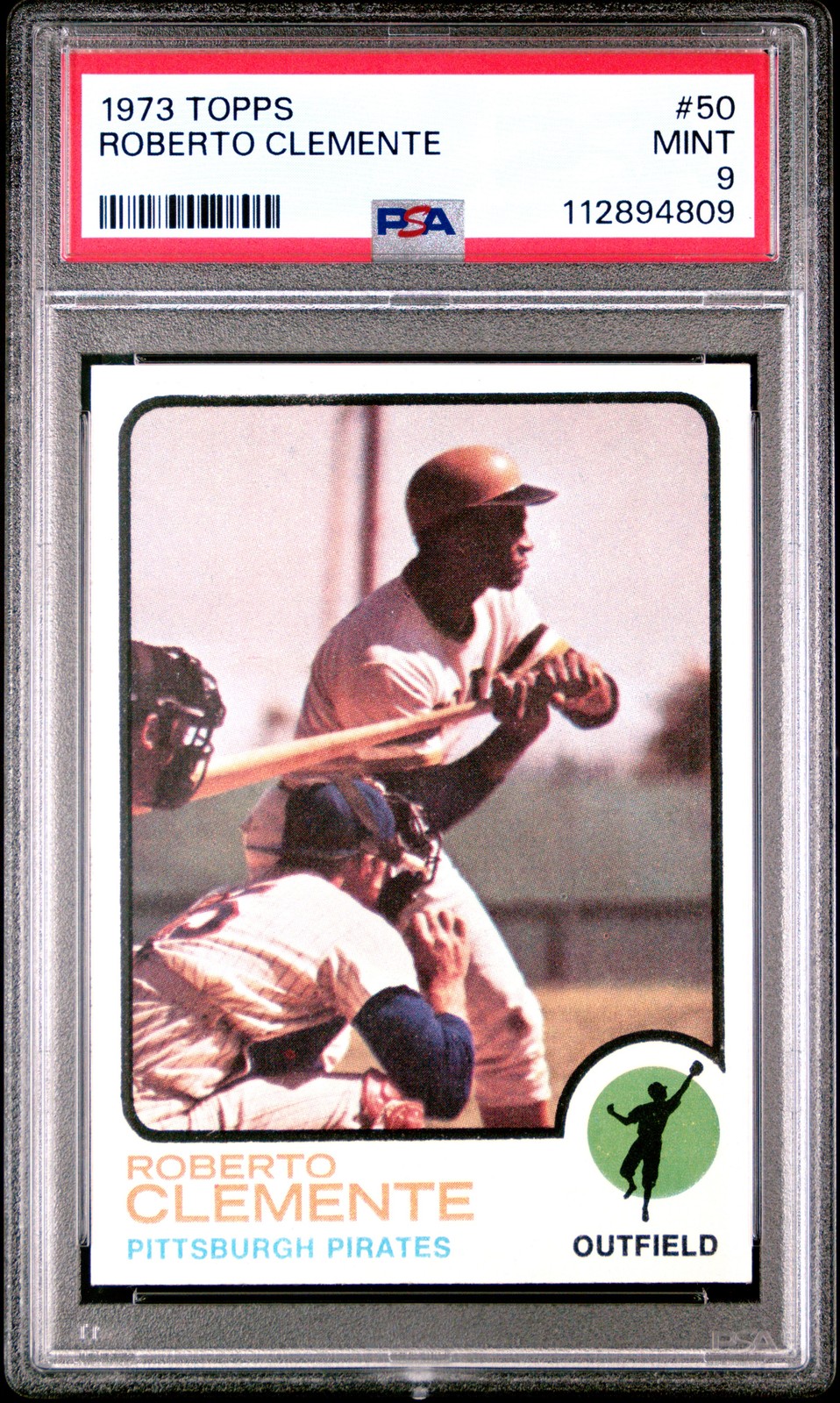 1973 Topps #50 Roberto Clemente PSA 9 MINT High Grade New Label