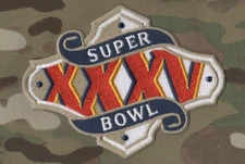 AFC NFL CHAMPIONSHIP SUPER BOWL XXXV SUPERBOWL SB 35 RAVENS GIANTS JERSEY PATCH