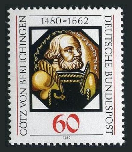 Germany 1324 two stamps, MNH. Michel 1036. Gotz von Berlichingen