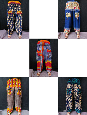 5 Pcs Lot/ bulk Hippie Gypsy chic Pants Trousers Girls Harem Women Pants Garden 