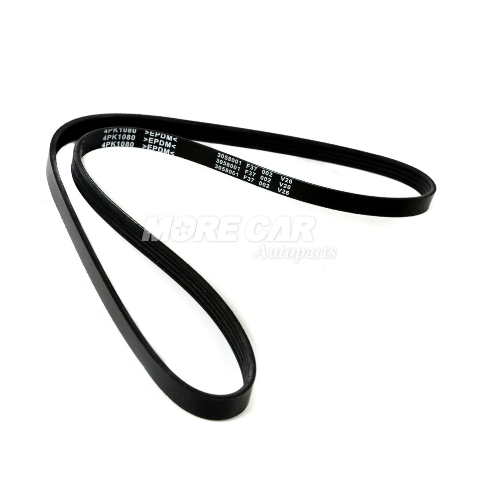 Juego de correas de transmisión EPDM 2PC alternador-A/C-PS para 00-04 Kia Spectra 1.8L L4 DOHC Foto 4 de 4