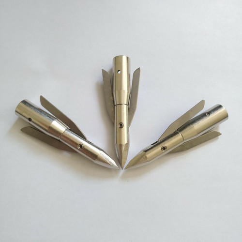 12pcs 288 Gr Bowfishing Broadheads Fishing 2 Mechanical Barbs 2.5" Holding Area - 第 6/11 張圖片