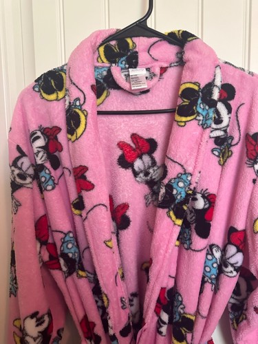 DISNEY MINNIE MOUSE FLEECE ROBE CHILDS SIZE LARGE (12-14) COZY - Picture 4 of 11