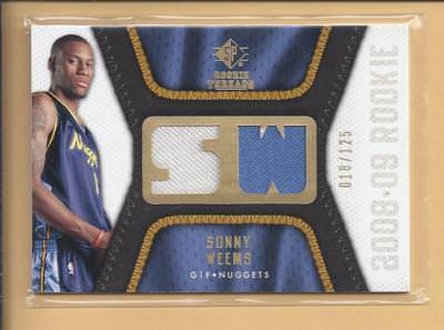 2008 sp Rookie threads Game Jesey SONNY WEEMS no.RT-SW