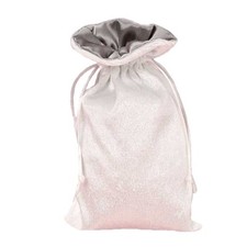 New 5  x 8  White Velvet Dice Bag with Silver Satin Lining - Ships w/ Tracking