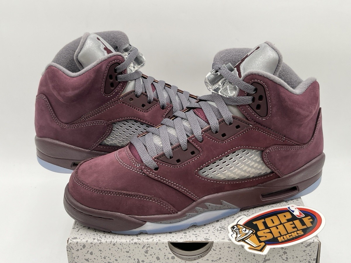 DS NEW AIR JORDAN V 5 BURGUNDY SIZE 7Y GS 2023 Authentic Rare