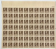 878 Jane Addams Famous American Scientist MNH  10 c sheet  of 70  1940