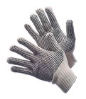 6 PAIRS STANDARD STRING KNIT W PVC DOTS ON BOTH SIDES WORK GLOVE - SIZE LARGE