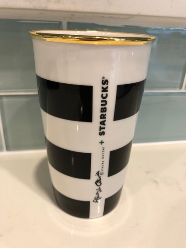 Starbucks Ceramic Travel Mug Alice & Olivia Bow 2013 12oz Excellent No Lid, Tutu - Foto 2 di 4