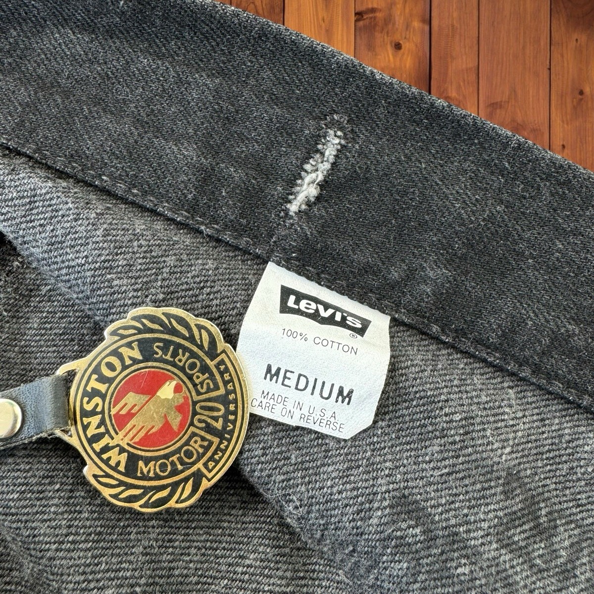 Vintage 90s Levis Jean Jacket Mens Medium Black Trucker Vintage 90s Levis Jean Jacket Mens Medium Black Trucker