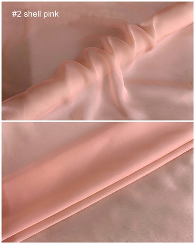 39 Inch X 55 Inch Plain Silk Lining Scarf Material Natural Chiffon Silk Fabric - Picture 11 of 32