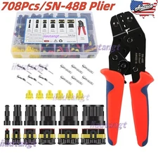 708Pcs Set 1-6 Pin Car Electrical Wire Connector Plug Kit Automotive Waterproof