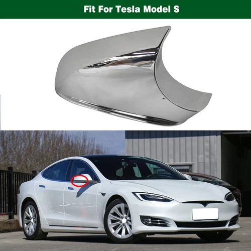 Chrome Right Side Door Rearview Mirror Lower Cover Holder Tray For Tesla Model S