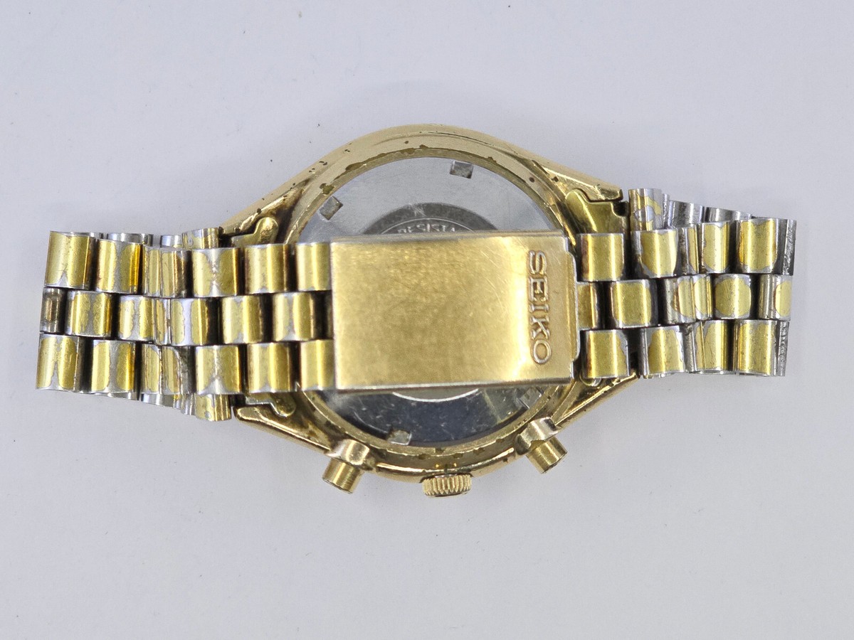 VINTAGE SEIKO 6138B 8050T AUTOMATIC CHRONOGRAPH DAY-DATE 21J MEN'S