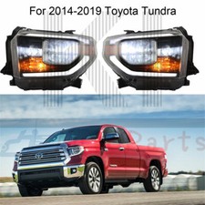 Headlights For 2014-2019 Toyota Tundra  Dynamic Sequential Indicator Led Lamps